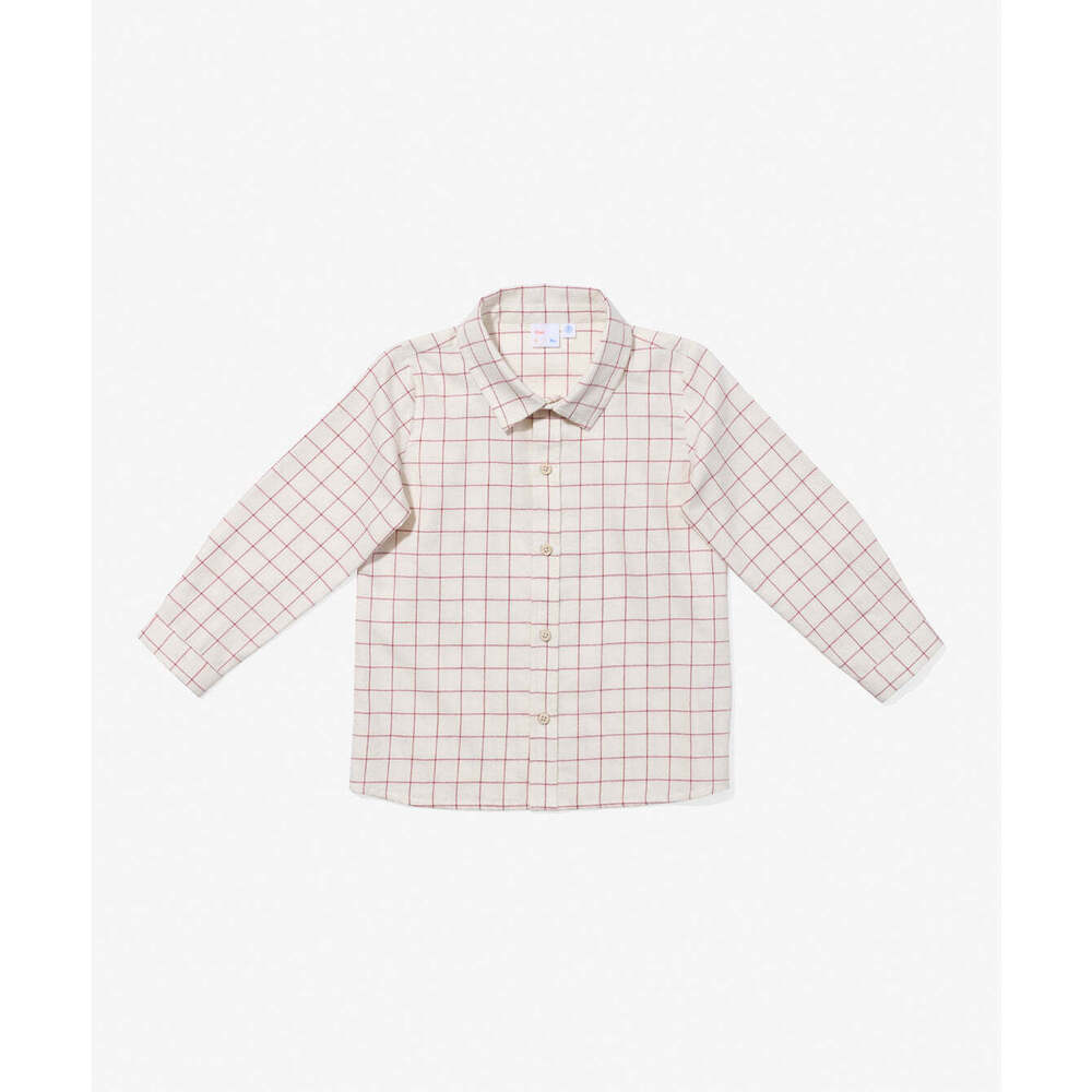 Oso & Me Jeffie Shirt, Pomegranate Plaid Size 44